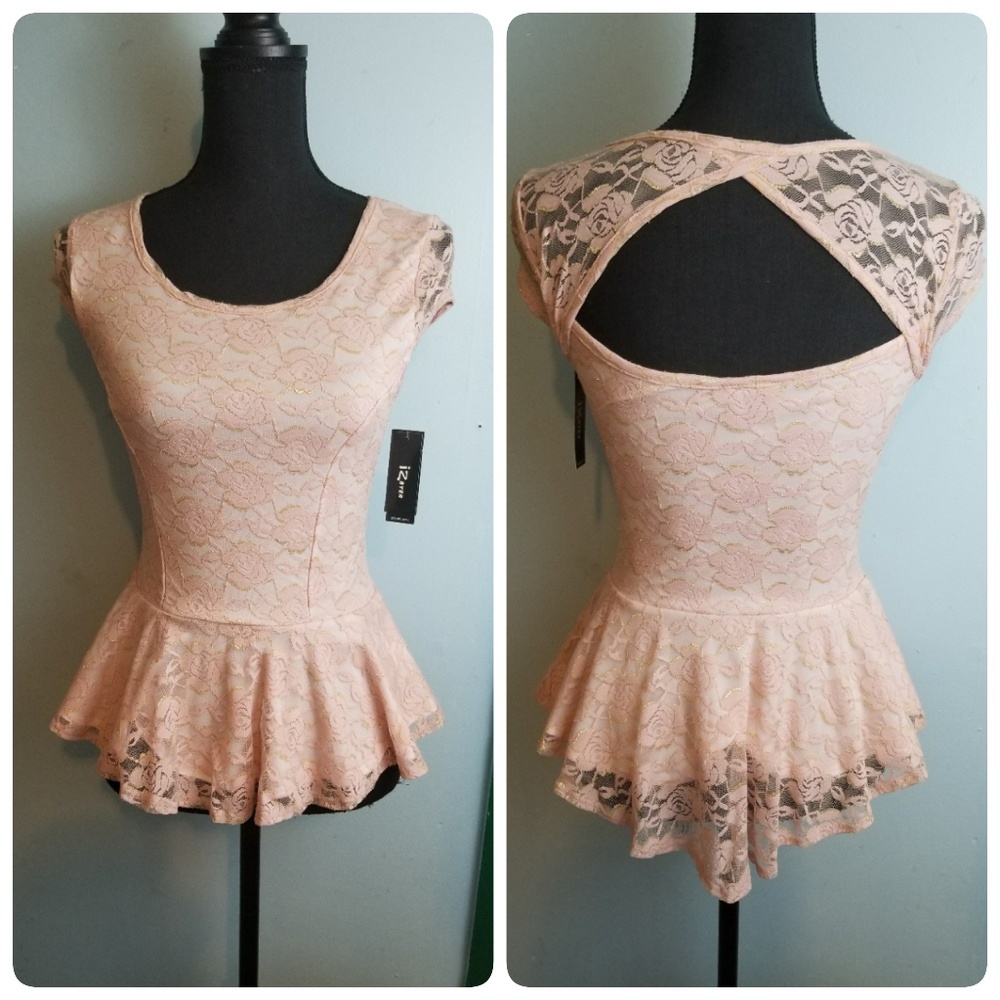 Floral Ruffle Peplum Top